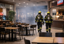 Kiürítették a Pólus Center éttermi részét, miután kigyulladt egy elszívó.