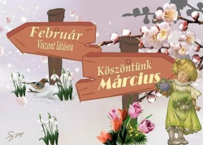február és március