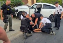 4 rendőr sérült meg az autós üldözésben